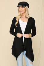 Load image into Gallery viewer, Open Front Knit Cardigan in Black
