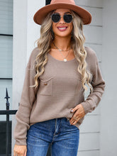 Load image into Gallery viewer, Decor Button Drop Shoulder Knit Top (multiple color options)
