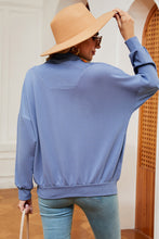 Load image into Gallery viewer, Half Zip Dropped Shoulder Sweatshirt (multiple color options)
