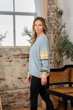 Load image into Gallery viewer, Contrast Stripes Long Sleeve Sweater
