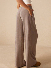 Load image into Gallery viewer, Ribbed Drawstring Wide Leg Pants (multiple color options)
