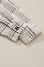 Load image into Gallery viewer, Plaid Removable Hood Button Up Shacket
