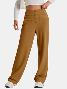 High Waist Wide Leg Pants (multiple color options)