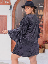 Load image into Gallery viewer, Round Neck Flounce Sleeve Mini Dress
