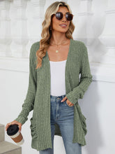 Load image into Gallery viewer, Pocketed Open Front Long Sleeve Cardigan (multiple color options)
