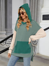 Load image into Gallery viewer, Contrast Hooded Long Sleeve Top (multiple color options)
