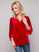 Load image into Gallery viewer, V-Neck Three-Quarter Sleeve Blouse (multiple color options)
