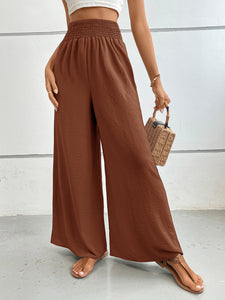 Perfee Wide Leg Pants with Pockets (multiple color options)