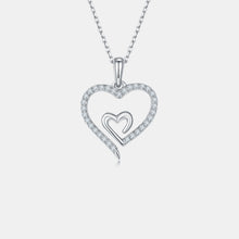 Load image into Gallery viewer, Moissanite 925 Sterling Silver Heart Pendant Necklace (multiple color options)
