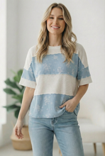 Load image into Gallery viewer, Violets are Blue Colorblock Top
