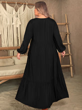 Load image into Gallery viewer, Ruffled V-Neck Long Sleeve Dress  (multiple color options)
