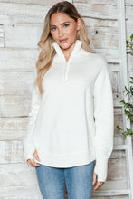 Load image into Gallery viewer, Half Zip Long Sleeve Knit Top
