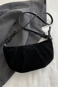 Suede Croissant Shape Shoulder Bag (multiple color options)