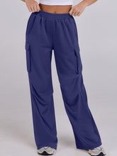 Load image into Gallery viewer, Elastic Waist Wide Leg Pants with Pockets (multiple color options)
