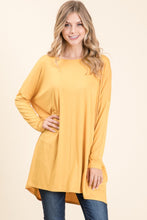 Load image into Gallery viewer, Round Neck Long Sleeve Oversized Top in Yellow
