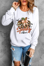 Load image into Gallery viewer, Spooky Vibes Graphic Round Neck Long Sleeve Sweatshirt
