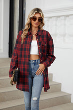 Load image into Gallery viewer, Plaid Collared Neck Long Sleeve Shirt (multiple color options)
