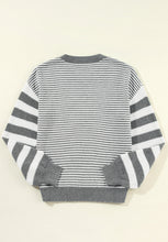 Load image into Gallery viewer, Striped Round Neck Dropped Shoulder Sweater (multiple color options)
