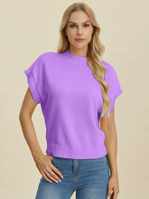 Load image into Gallery viewer, Mock Neck Short Sleeve Sweater (multiple color options)
