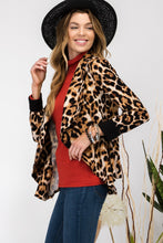 Load image into Gallery viewer, Leopard Open Front Long Sleeve Blazer
