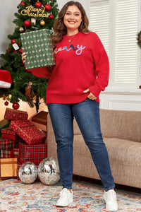 MERRY Round Neck Long Sleeve Sweater