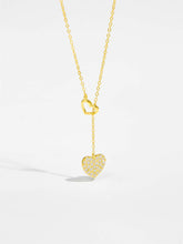 Load image into Gallery viewer, 925 Sterling Silver Inlaid Zircon Heart Necklace (gold or silver)
