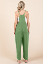 Load image into Gallery viewer, Sleeveless Wide Leg Jumpsuit with Pockets in Green
