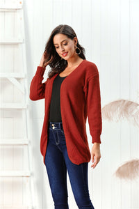 Open Front Long Sleeve Cardigan (multiple color options)