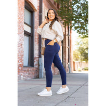 Load image into Gallery viewer, Navy Full-Length with Pocket Leggings - Luxe by Julia Rose®
