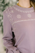 Load image into Gallery viewer, A Little Bit of Comfort Embroidered Top and Bottom Set in Dusty Mauve
