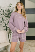 Load image into Gallery viewer, A Little Bit of Comfort Embroidered Top and Bottom Set in Dusty Mauve

