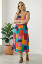 Load image into Gallery viewer, Pop Art Patchwork Midi Dress

