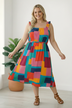 Load image into Gallery viewer, Pop Art Patchwork Midi Dress
