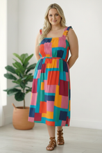 Load image into Gallery viewer, Pop Art Patchwork Midi Dress
