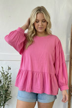 Load image into Gallery viewer, With Gentle Grace Pink Cotton Blouse
