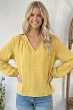 Load image into Gallery viewer, Sunny Side Up V Neck Blouse
