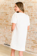 Load image into Gallery viewer, Across Town Puff Sleeve Quilted Dress
