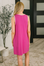 Load image into Gallery viewer, Airloom Trim Detail Mini Tank Dress in Magenta
