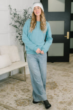 Load image into Gallery viewer, Always True Drop Shoulder Pullover in Dusty Teal
