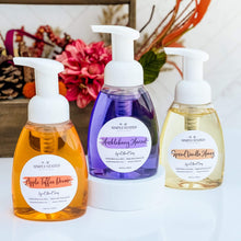 Load image into Gallery viewer, Experience the warmth of fall with every wash using our Autumn Vibes Foaming Hand Soap. Rich lather, gentle cleansing, and the delightful scents of autumn encapsulated in every pump.
