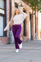 Load image into Gallery viewer, The Reese  Purple Flare Leggings -  Luxe Leggings by Julia Rose®
