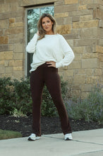 Load image into Gallery viewer, The Brandy - Brown Flare Leggings w/pockets - Luxe Leggings by Julia Rose®
