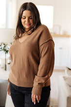 Load image into Gallery viewer, Back to Life V-Neck Sweater in Mocha
