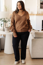 Load image into Gallery viewer, Back to Life V-Neck Sweater in Mocha
