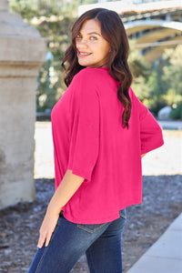 Carefree Classic Round Neck Drop Shoulder T-Shirt (multiple color options)