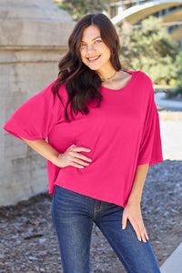 Carefree Classic Round Neck Drop Shoulder T-Shirt (multiple color options)