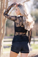 Load image into Gallery viewer, Black Lace Embrace Top
