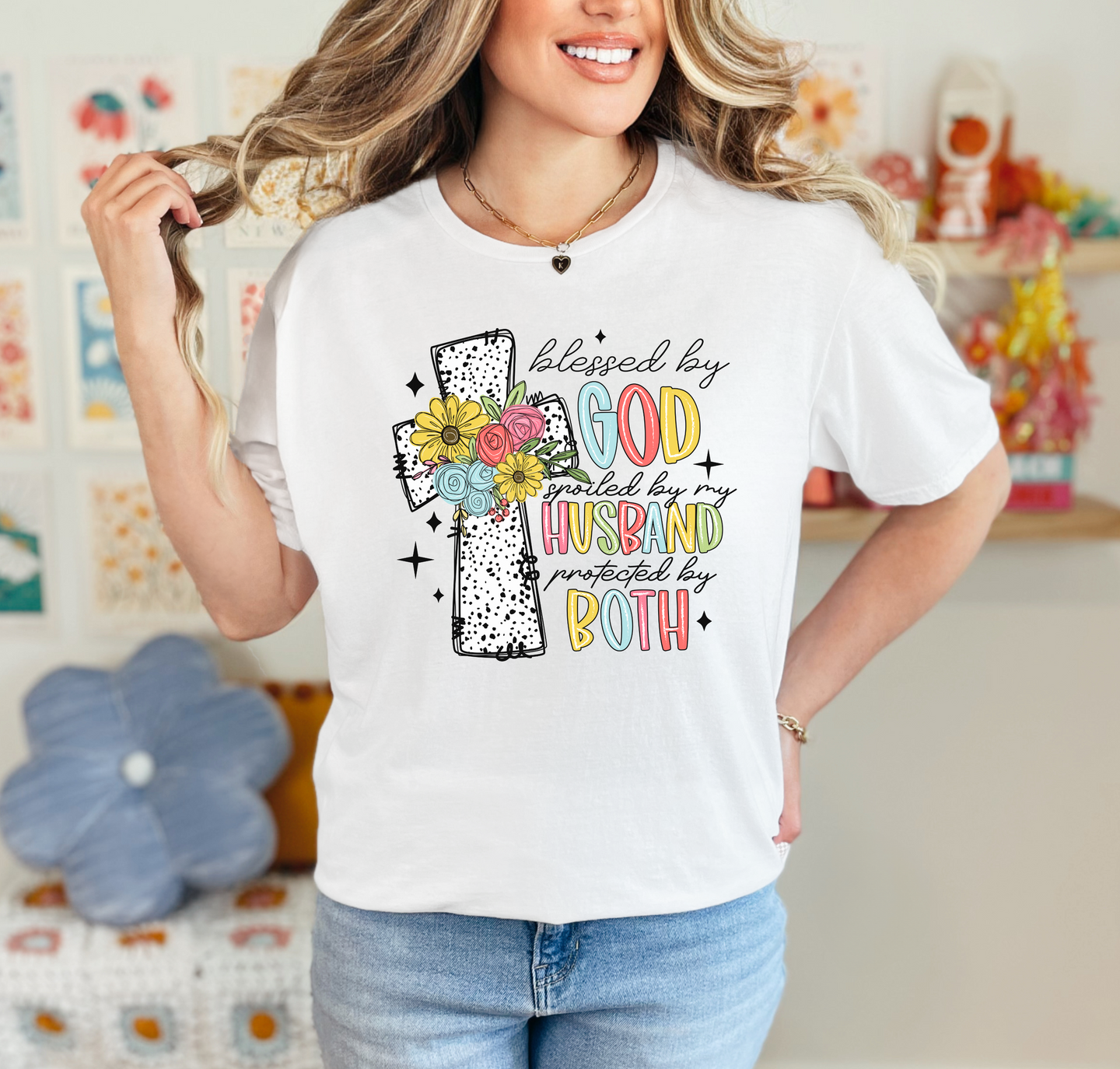 Blessed By God Graphic T-Shirt