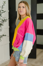 Load image into Gallery viewer, Blockbuster Color Block Pullover in Bright
