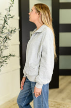 Load image into Gallery viewer, Bonbon Delight Half Zip Pullover in Grey
